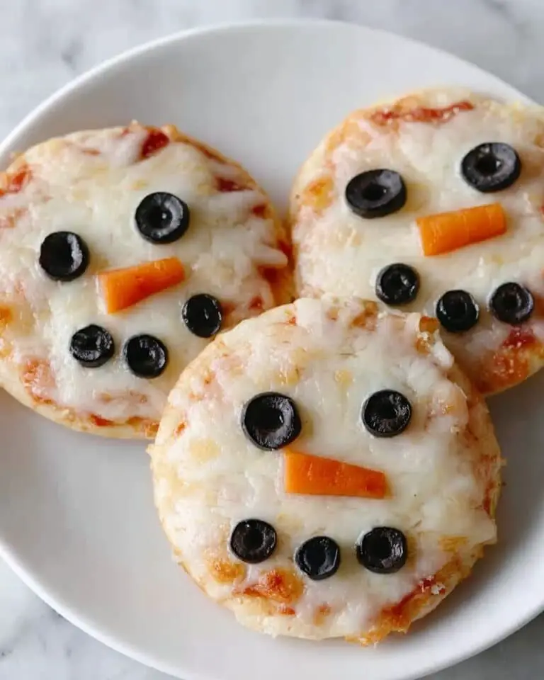 Mini Snowman Pizzas Recipe