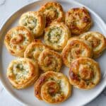 Pesto Mozzarella Puff Pastry Pinwheels Recipe