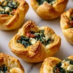 Cheesy Spinach and Feta Puffs with Sun-Dried Tomatoes Recipe