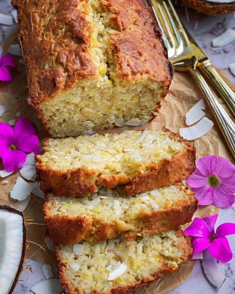 Hawaiian Banana Bread with Pineapple, Coconut & Macadamia Nuts Recipe