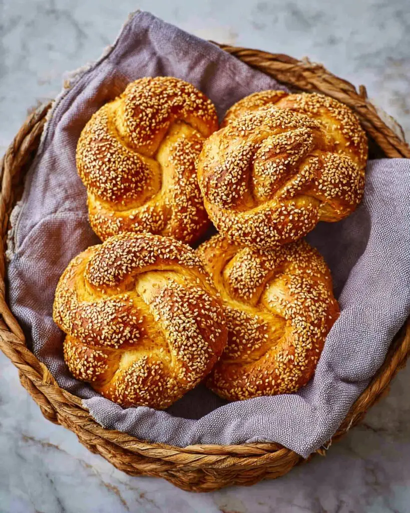 Simit Turkish Sesame Bread Rings Recipe | Authentic Turkish Snack