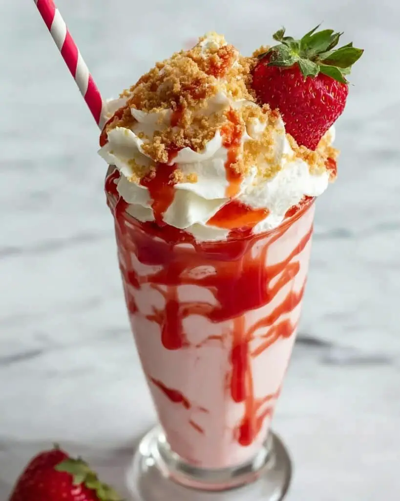 Strawberry Cheesecake Milkshake Recipe