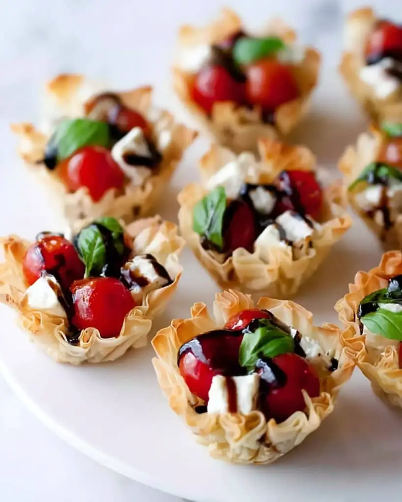 5-Ingredient Caprese Phyllo Cups Recipe