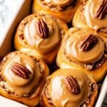 Coffee Cinnamon Rolls with Pecans and Maple Icing Recipe