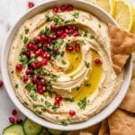 Creamy Homemade Hummus with Sumac and Olive Oil Recipe