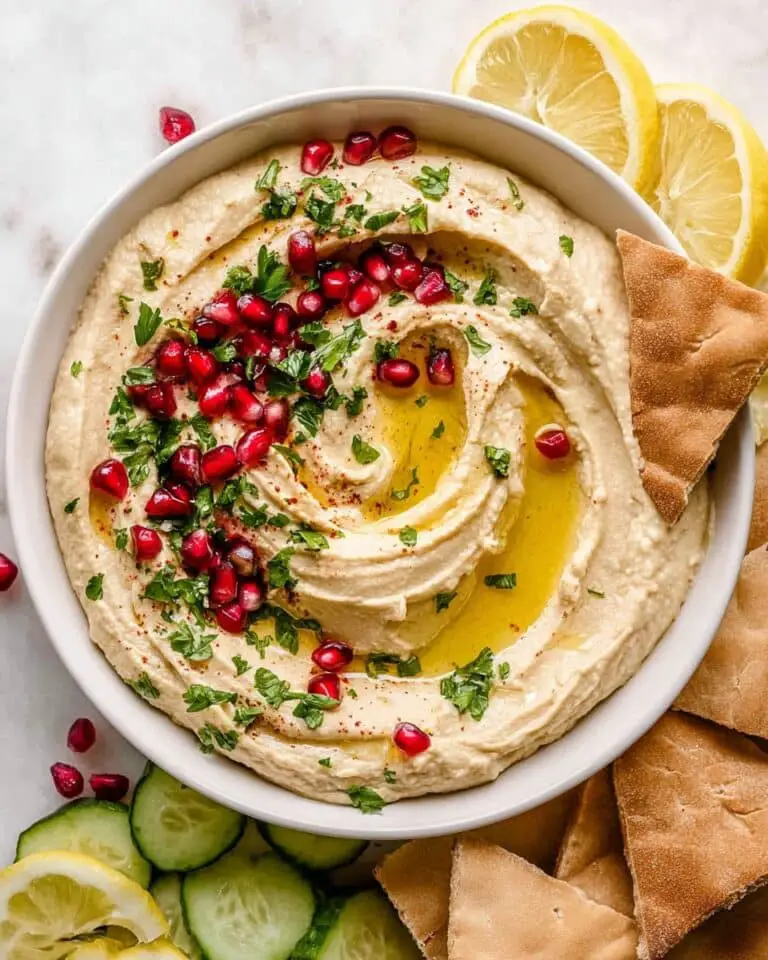 Creamy Homemade Hummus with Sumac and Olive Oil Recipe