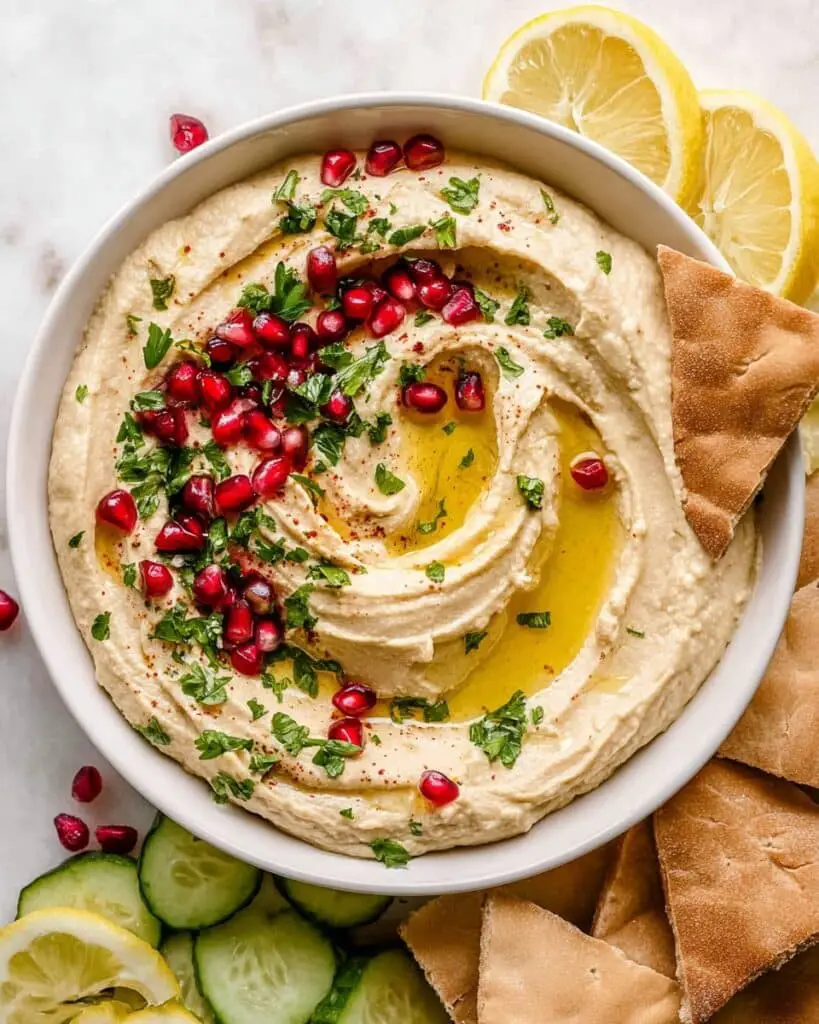 Creamy Homemade Hummus with Sumac and Olive Oil Recipe