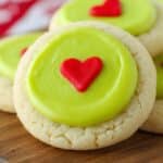 Iced Thumbprint Grinch Cookies Recipe