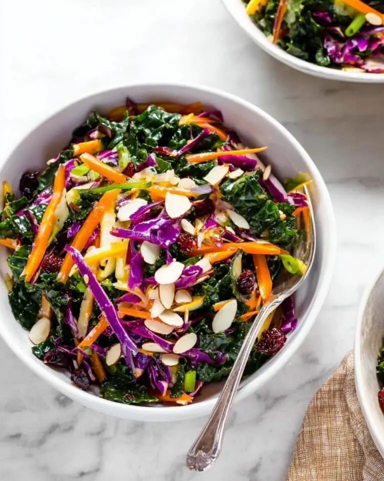 Chopped Kale Salad with Cranberries and Almonds Recipe