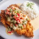 Catfish Atchafalaya with Crawfish Étouffée and Green Onion Rice Recipe