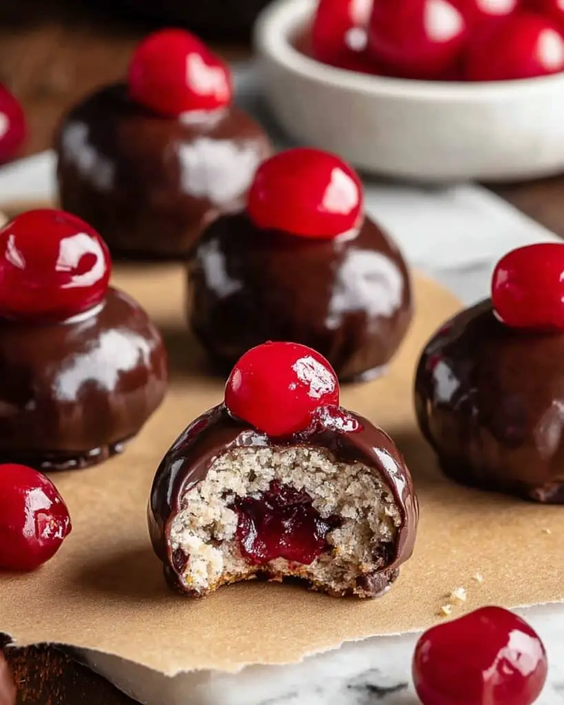 Cherry Bourbon Balls: No-Bake Chocolate-Covered Holiday Treats Recipe