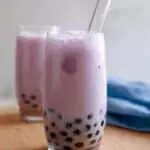 Creamy Taro Bubble Tea with Tapioca Pearls Recipe