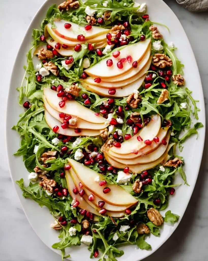 Winter Crisp Pear and Walnut Salad with Gorgonzola Recipe