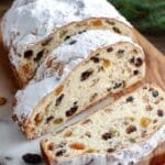 Authentic German Christmas Stollen with Marzipan, Dried Fruits, and Nuts Recipe