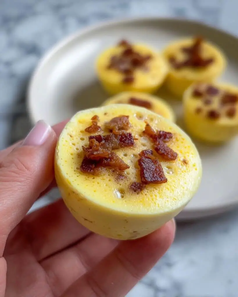 Homemade Starbucks Egg Bites with Cottage Cheese, Gruyere, and Bacon Recipe