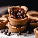 Chocolate Chip Cookie Cups Filled with Nutella Recipe