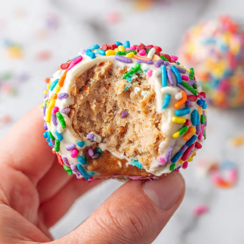 Birthday Cake Protein Balls Recipe