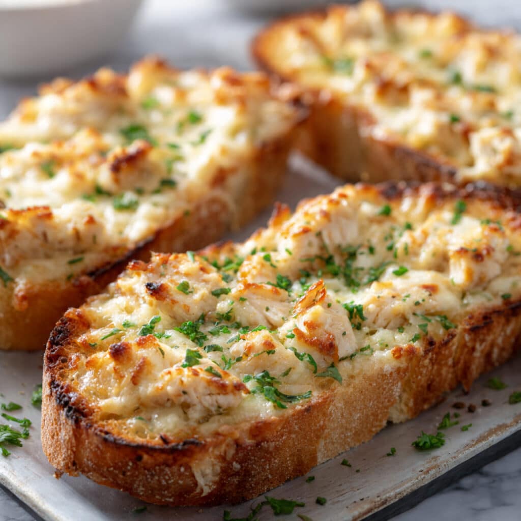The Viral Chicken Alfredo Garlic Bread I’m Obsessed With Recipe
