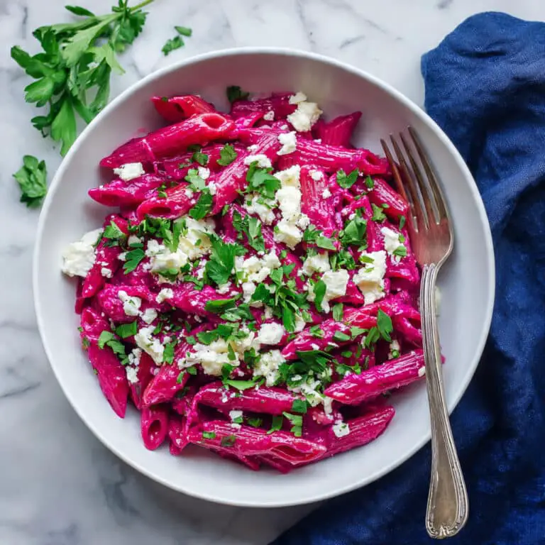 Beet Pasta Sauce with Goat and Ricotta Cheese Recipe