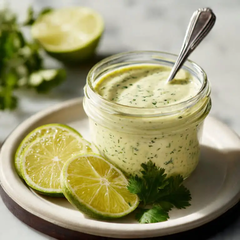 Creamy Garlic Lime Cilantro Sauce Recipe