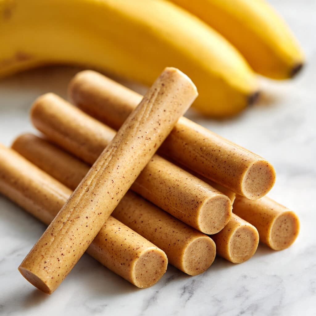 Homemade Banana and Peanut Butter Chew Sticks for Dogs Recipe