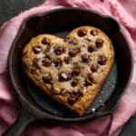Heart-Shaped Chocolate Chip Cookie Skillet Recipe