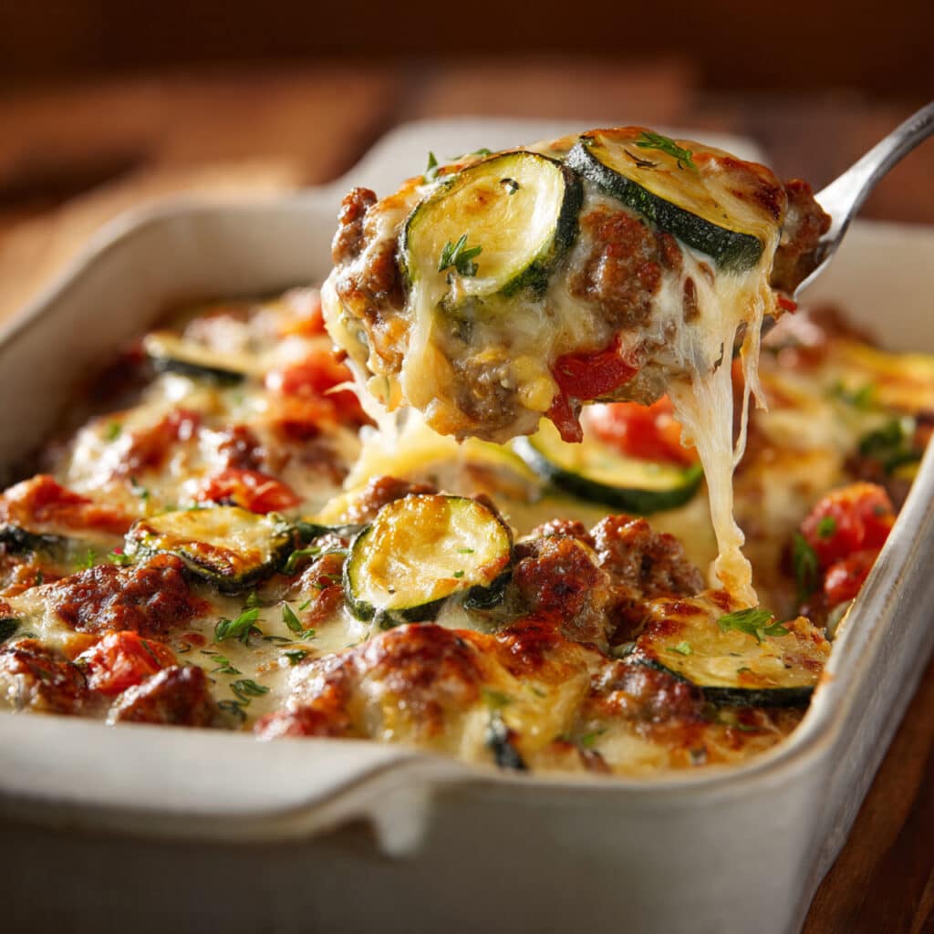 Zucchini Sausage Casserole Recipe