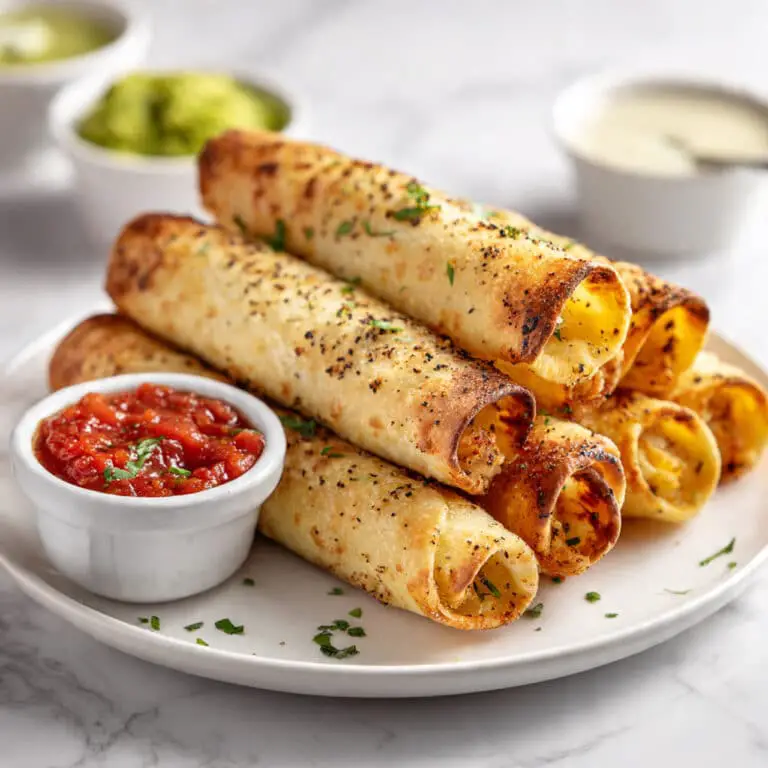 Baked and Fried Chicken Taquitos with Cheddar, Spinach, and Cream Cheese Recipe