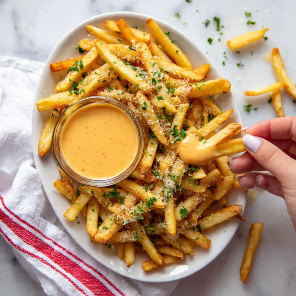 Disneyland’s Pomme Frites Copycat Recipe with Cajun Remoulade Dipping Sauce Recipe