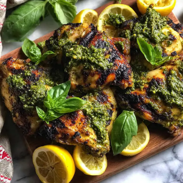 Thin Crispy Grilled Pesto Chicken Recipe