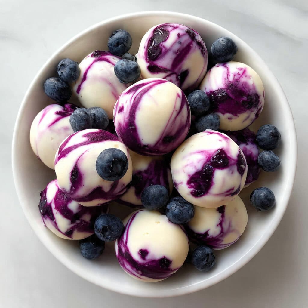 Blueberry Swirl Yogurt Bites – Healthy, Easy, and Addictive Recipe