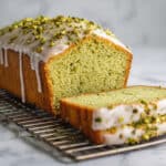 Pistachio Cake Mix Bread with Pistachio Glaze Recipe