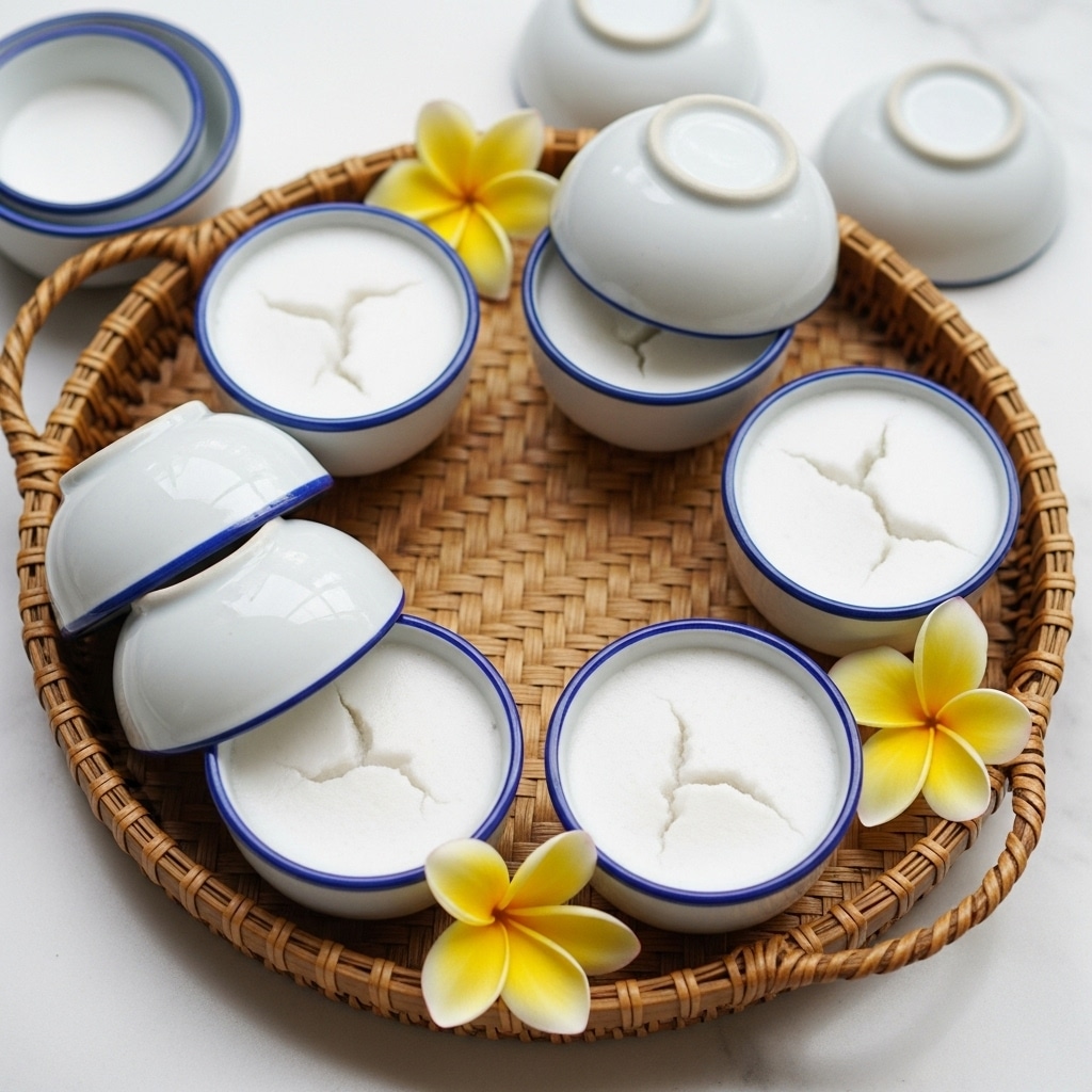 Thai Coconut Pudding (Kanom Tuay) Recipe