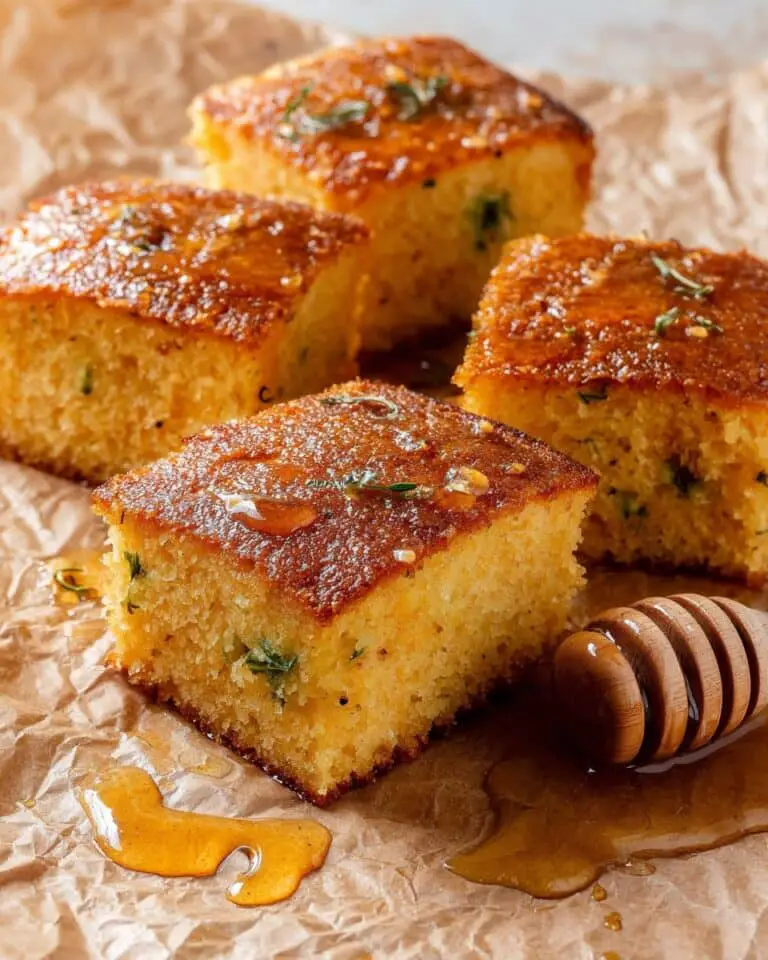 Jalapeño Cornbread with Cream Cheese Filling and Honey Jalapeño Glaze Recipe