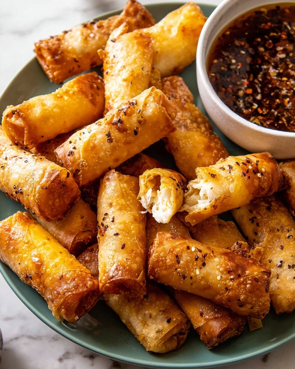 Oven Fried Feta Rolls with Chili Honey Recipe