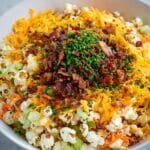 Popcorn Salad with Bacon, Cheddar, and Fresh Vegetables Recipe