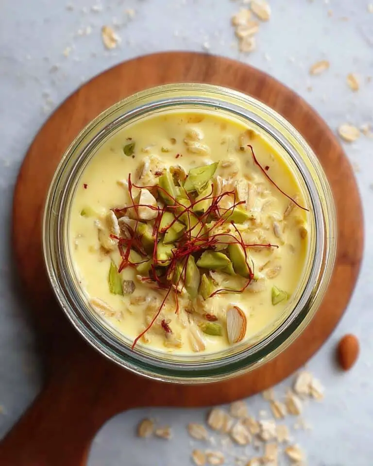 Indian Overnight Oats with Saffron and Pistachios Recipe