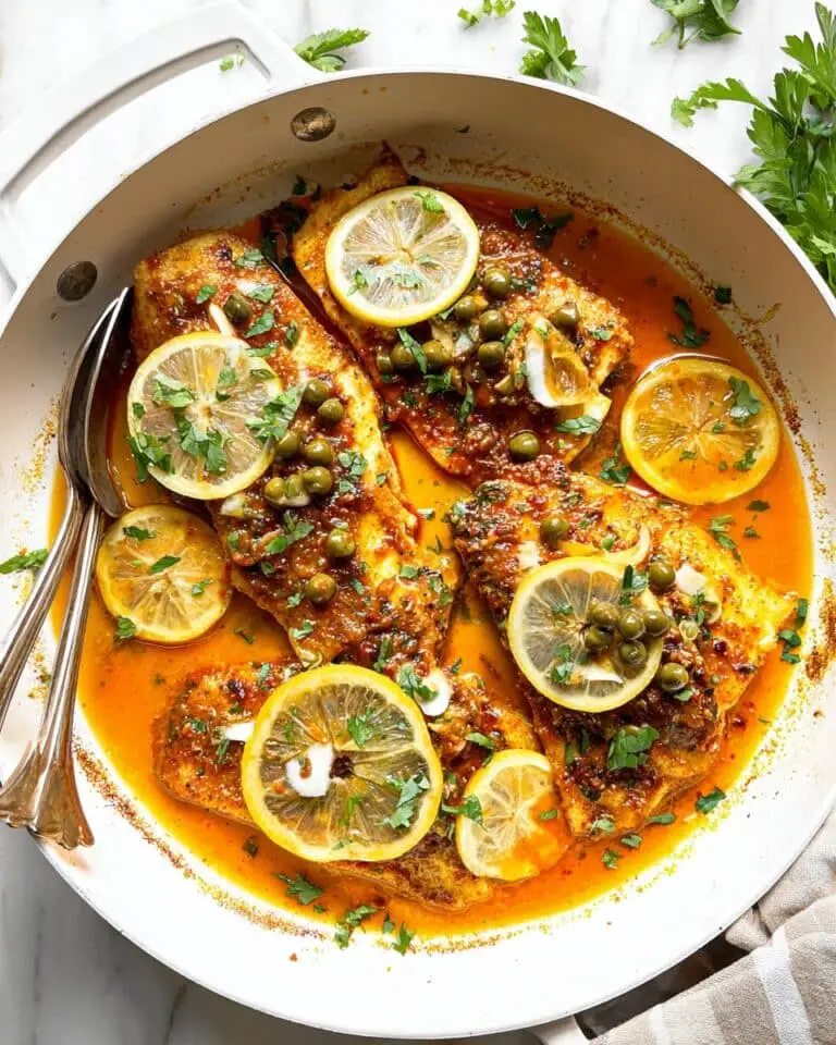 Mediterranean Baked Cod with Lemon, Capers, and Cilantro Recipe