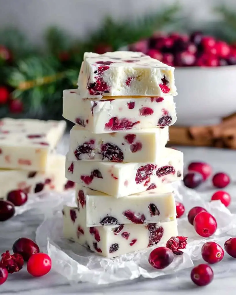 White Chocolate Cranberry Fudge Recipe