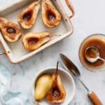 Baked Pears with Maple Syrup and Vanilla Ice Cream Recipe
