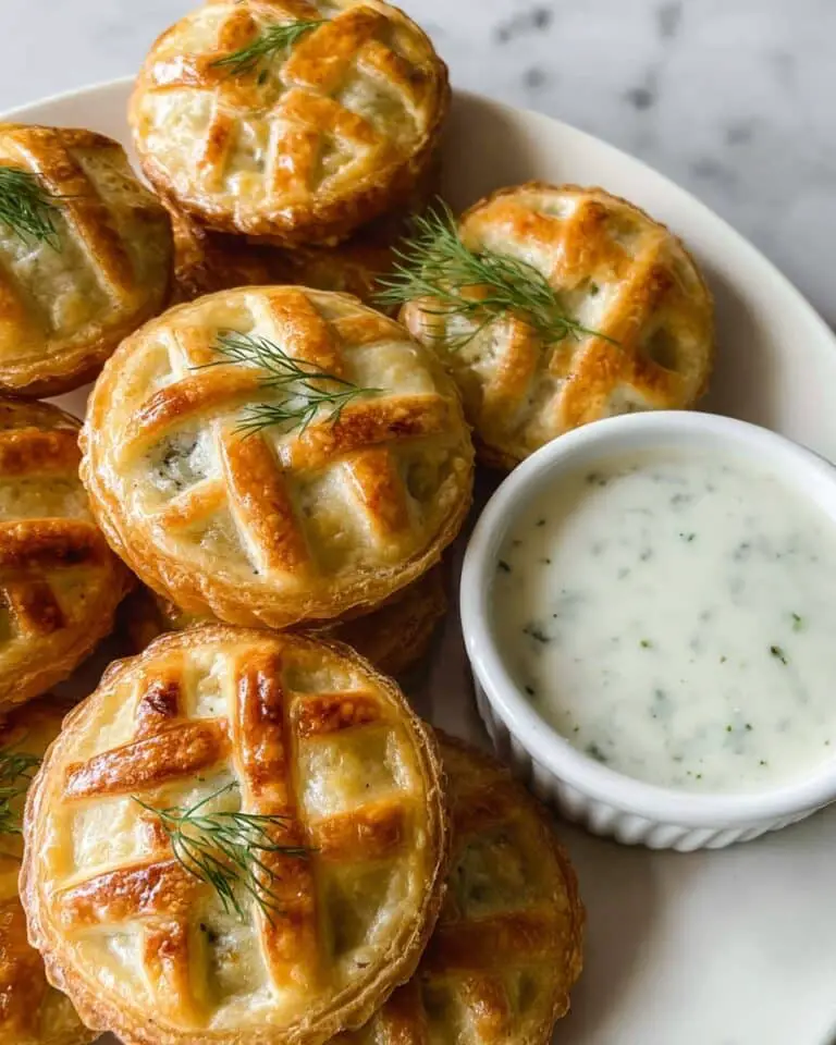 Salmon Wellington Bites with Dill Lemon Cottage Cheese Sauce Recipe