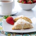 Mini Vanilla Bean Almond Flour Scones with Vanilla Glaze Recipe
