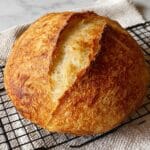 No-Tools No-Knead Sourdough Bread with Crispy Crust and Open Crumb Recipe