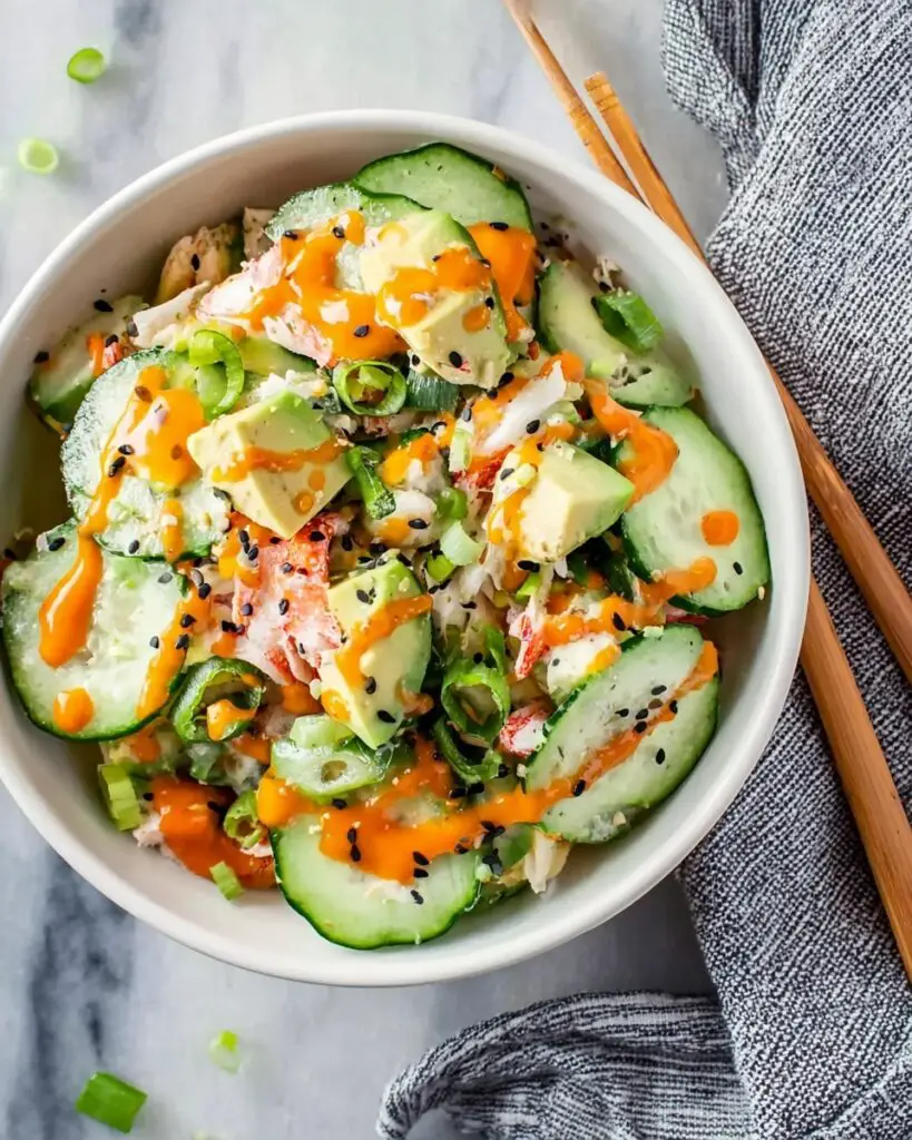 California Roll Cucumber Salad Recipe