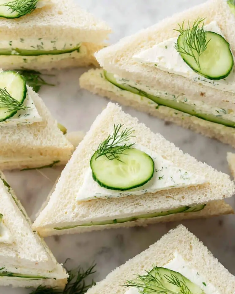 Cucumber Sandwiches with Lemon-Dill Cream Cheese Recipe