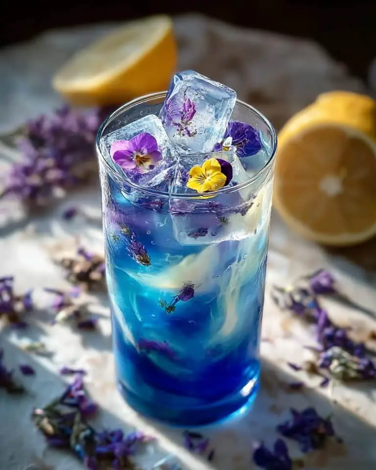 Create a Beautiful Iced Butterfly Pea Flower Tea Latte Recipe