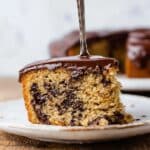 Gluten-Free Banana Snack Cake with Chocolate Ganache Recipe