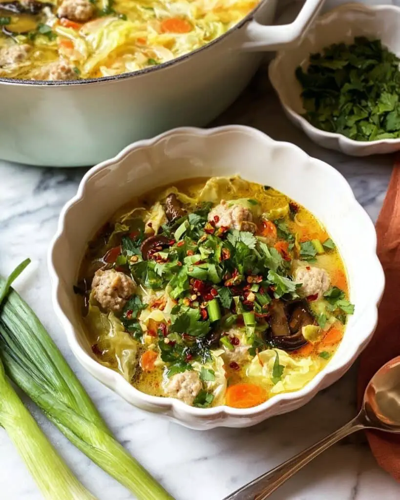 Egg Roll Soup with Ground Turkey Recipe