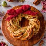 Cranberry Pistachio Babka Bread Wreath Recipe