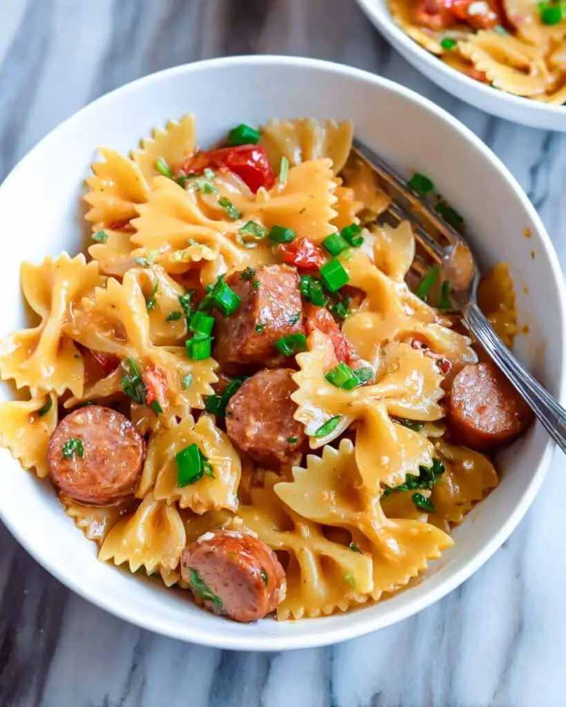 Creamy Smoked Sausage Pasta in One Pan Recipe